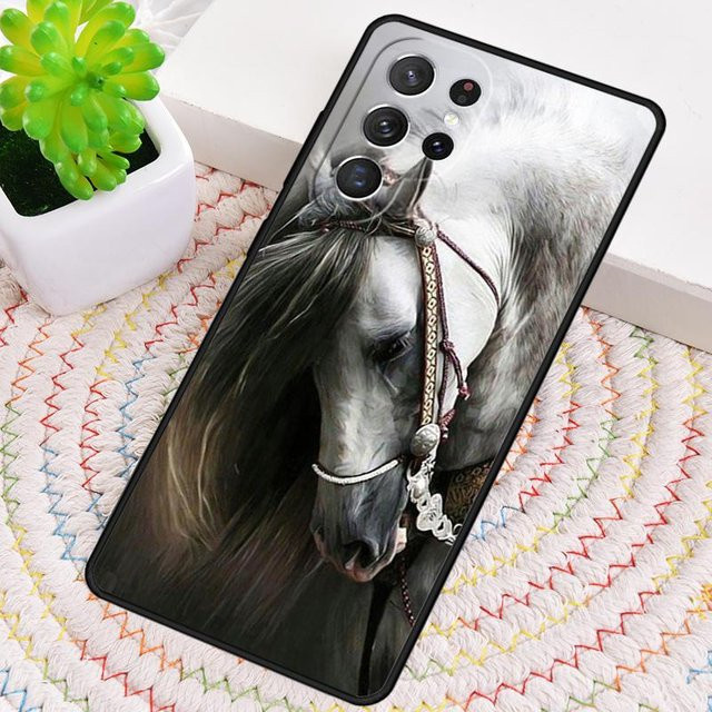 Stoßfeste Handyhülle mit Pferdemotiv für Samsung Galaxy S24 Ultra S23 S22 S21 und Note 10 Pro in Multicolor - Bild 1