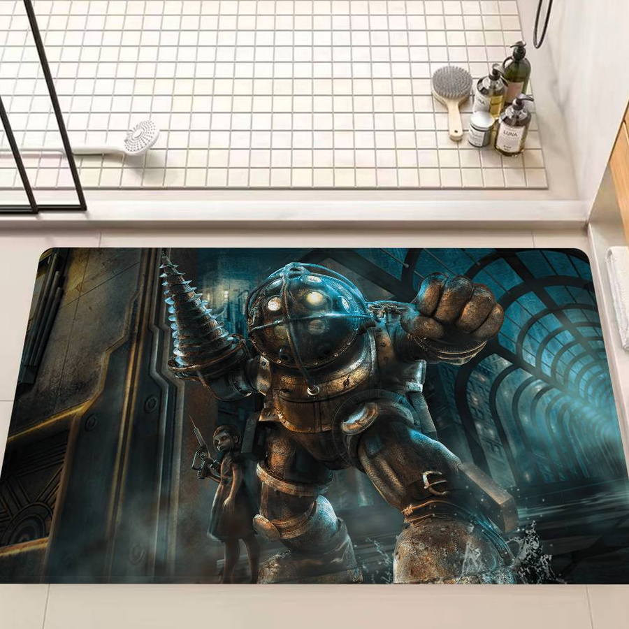 Miniso BioShock Videospiel Fußmatte im nordischen Stil für Badezimmer, Schlafzimmer oder Hotel, B/B: 40 x 60 cm - Bild 4