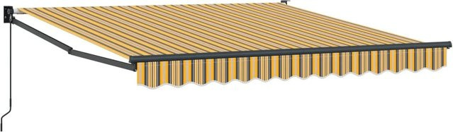 vidaXL Markise aus Polyester in Mehrfarbig mit Kurbel und klappbaren Armen, B/T/H: 300 x 250 x 165 cm - Bild 1