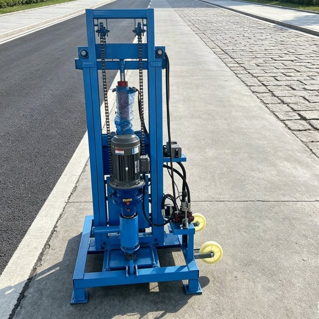 Relied Vollhydraulisches Raupenbohrgerät mit Rädern in Blau für Boden und Gestein - Bild 1