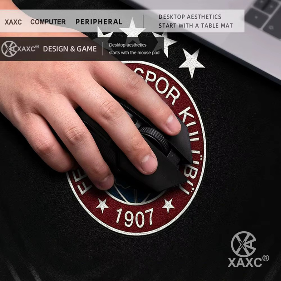 HYBXXC Gaming-Mauspad Fenerbahce SK XXL Schreibtischunterlage Schwarz - Bild 3