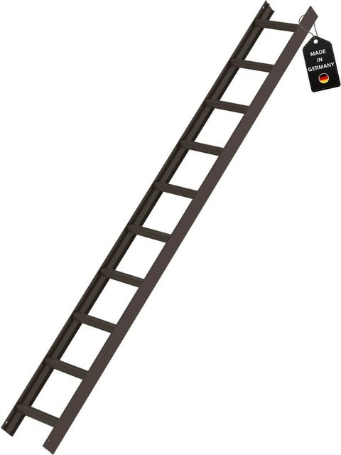 PROREGAL Dachleiter aus Aluminium in Braun mit 10 Sprossen - Bild 1