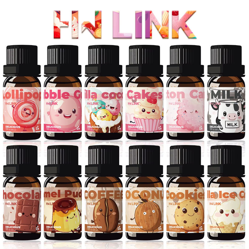 HWLINK Set mit 12 ätherischen Ölen à 10 ml für Aromatherapie, Kerzen und Seifenherstellung in Glasflaschen - Bild 2