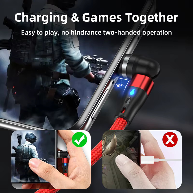 AUFU Magnetisches Typ C Kabel 7Pin 5A Schnellladekabel für Xiaomi POCO Redmi sowie Micro USB Datenkabel für iPhone iPad Samsung - Bild 3