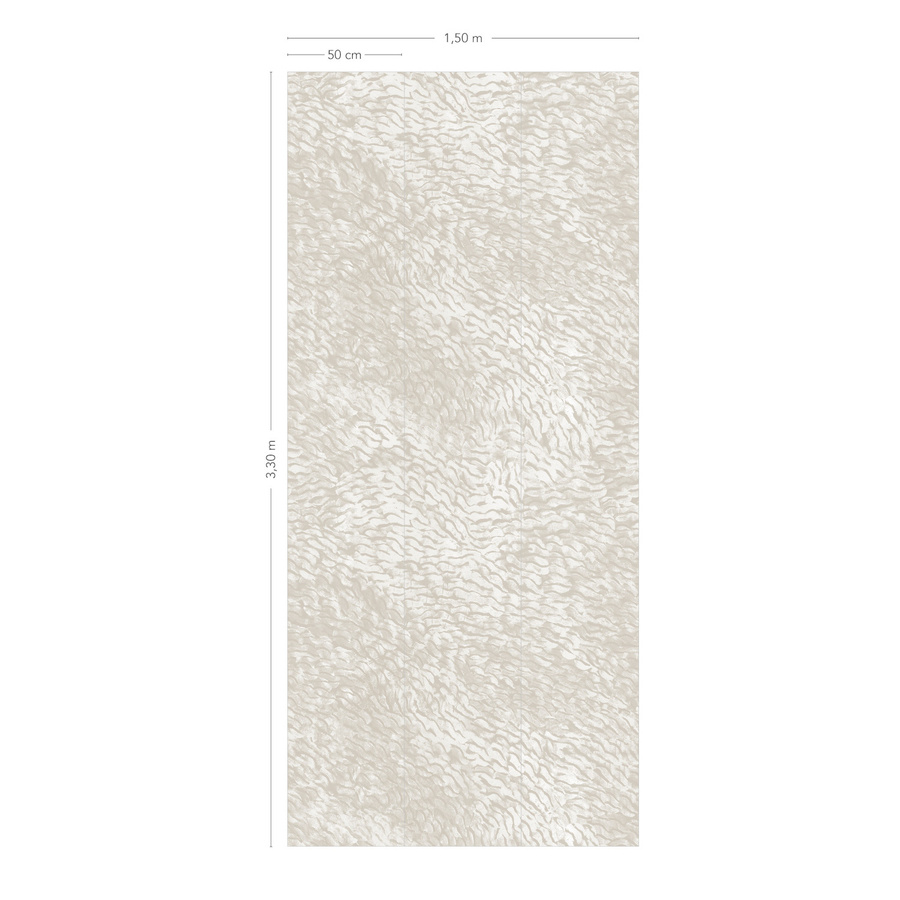 Isidore Leroy Mural Cascade Wandtattoo in Creme Beige mit abstraktem und minimalistischem Design - Bild 2