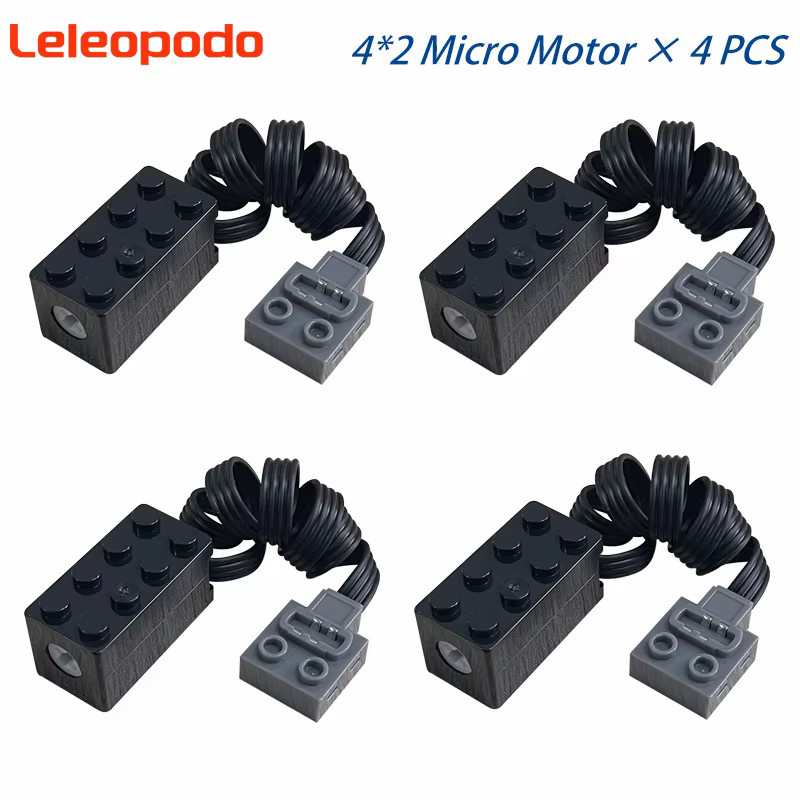 Leleopodo MOC Tech Antriebsmotor mit Drehmoment-Funktion für DIY Baustein Spielzeug, Schwarz - Bild 5