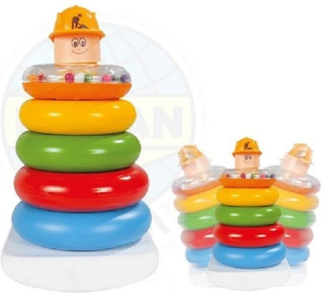 Pilsan bunter Stapelturm, Stapelpyramide, 5 bunte Ringe - Bild 1