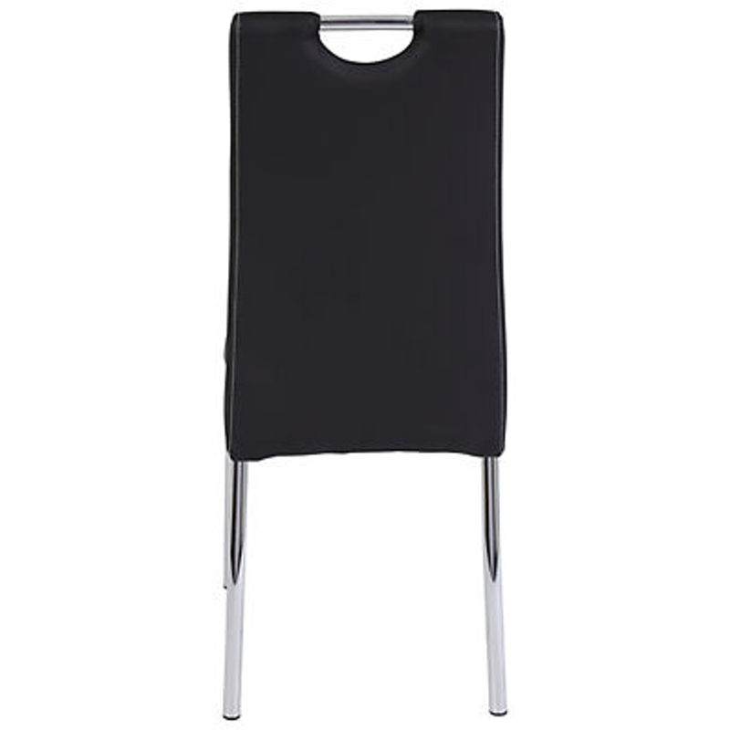 4er Set Polsterstühle Susi von Hela als Freischwinger in Schwarz aus Kunstleder, B/H/T: 44 x 98 x 61 cm - Bild 2