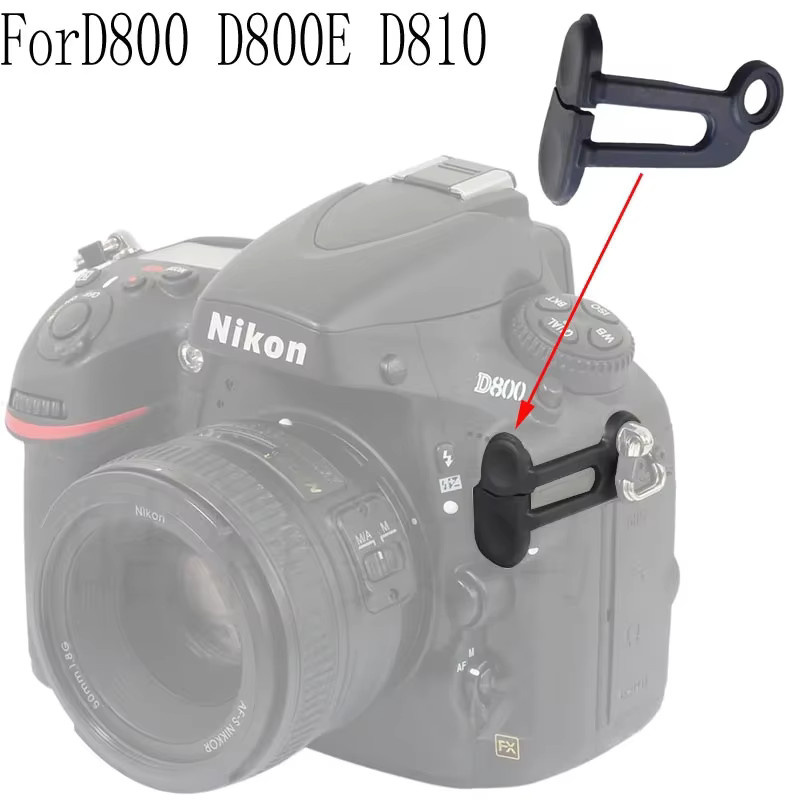 Gummi-Verschlussdeckel für Nikon D800, D800E und D810 in Schwarz - Bild 3
