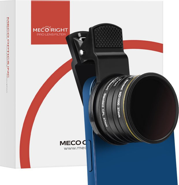 Mecoright Handy-Filter Set mit 52mm Halterung für iPhone, CPL GND Starlight Makro-Objektiv für Nahaufnahmen, Schwarz - Bild 1