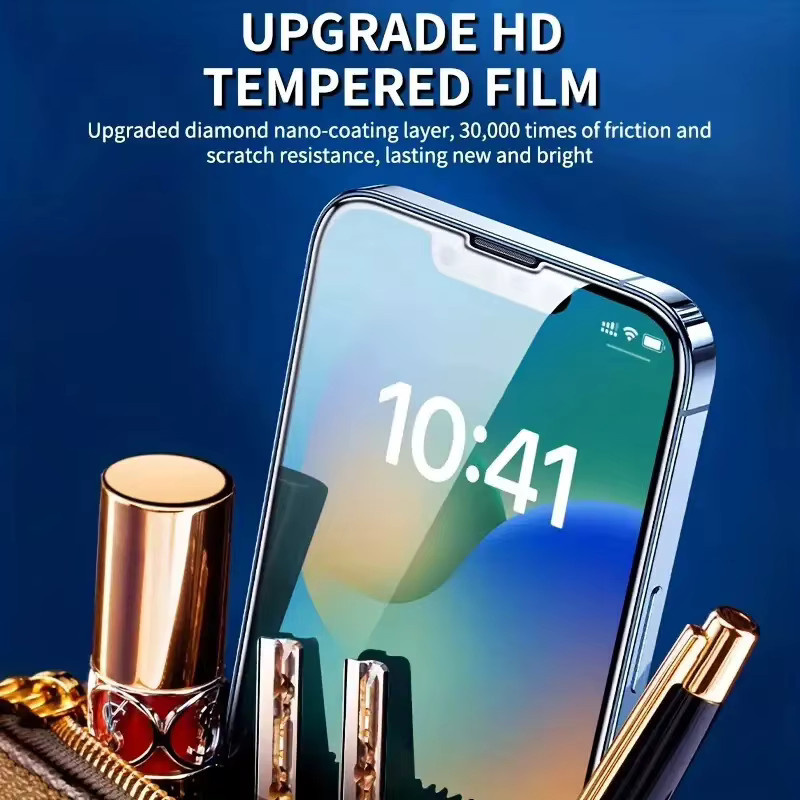 3er-Pack HD Displayschutz aus gehärtetem Glas für Apple iPhone (kompatibel mit iPhone 17, 16, 15, 14, 13, 12, 11, XS, X, XR), transparent - Bild 5