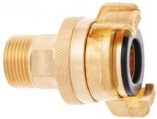 GEKA plus Gewindestück SH MS AG G1" aus Messing in Gold - Bild 1