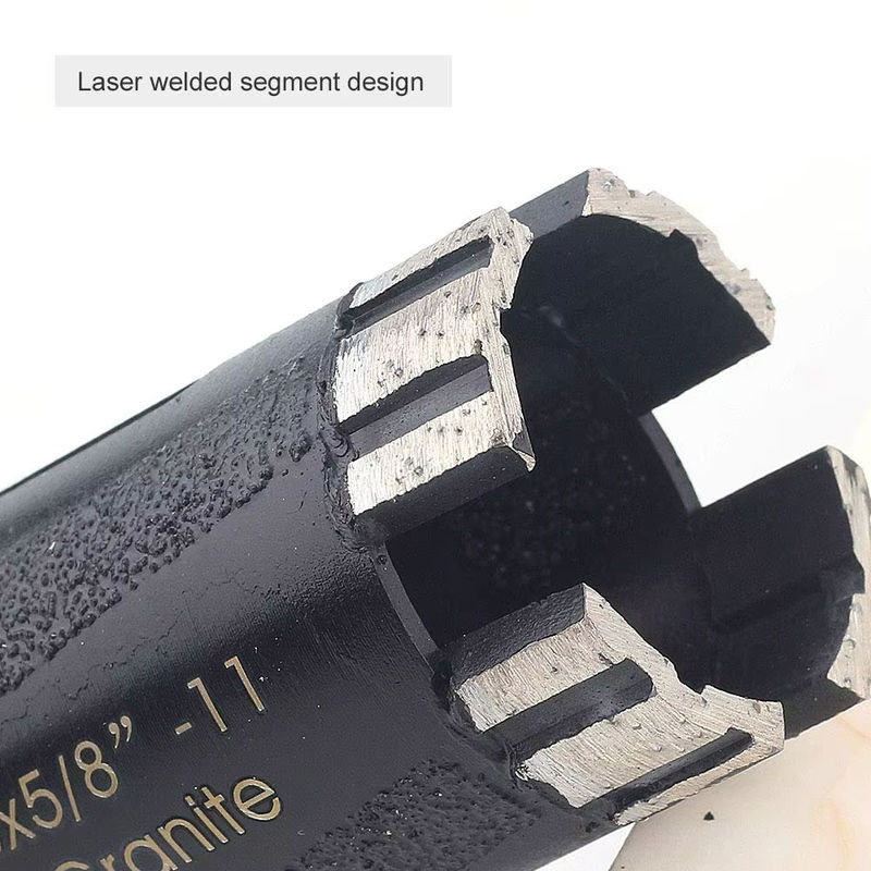 PANFREET Diamant-Kernbohrer für Winkelschleifer mit 5/8-11 Gewinde, 1-1/4 Zoll und 1-3/8 Zoll für Keramikfliesen, Granit und Mauerwerk - Bild 5