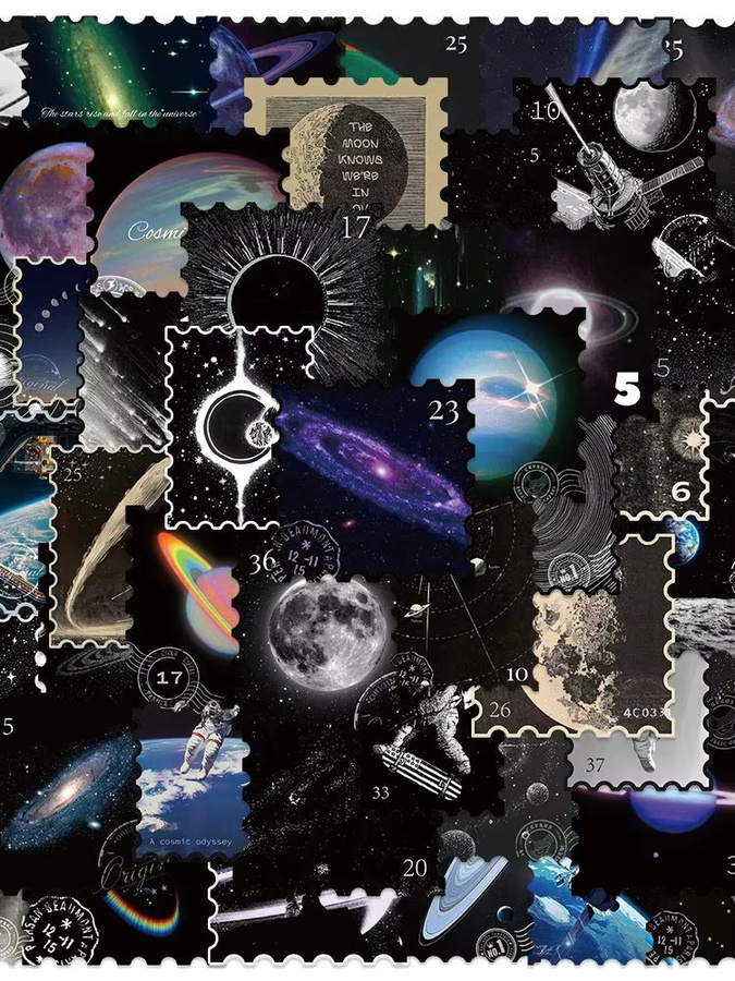 PickJoy Mysteriöse Universum-Aufkleber, 50-teiliges Set, Vinyl, Multicolour - Bild 5