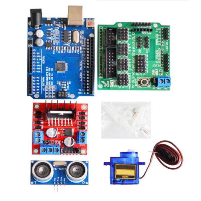 Smart Roboter Auto Chassis Kit für Arduino mit 2WD Antrieb, Geschwindigkeit Encoder, Ultraschallmodul und Batteriebox zur Hindernisvermeidung und Linienverfolgung - Bild 2