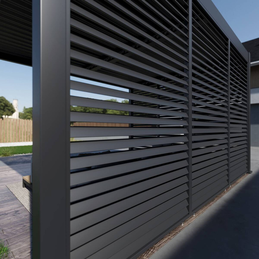 Paragon Outdoor Lamellen-Sichtschutz Grand Tuscan 12 für Pergola aus Aluminium, Grau, Breite: 114 cm, Höhe: 234 cm - Bild 4