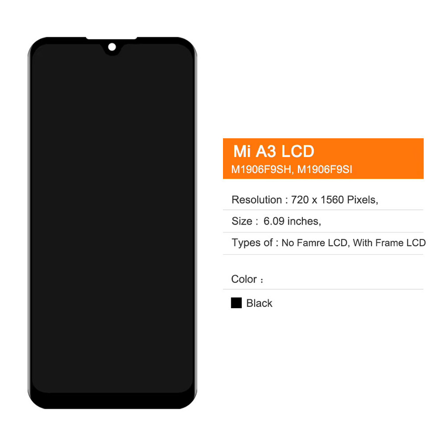 Xiaomi Mi A3 Super AMOLED LCD Display Ersatz mit Digitizer und Touch Sensor in Schwarz - Bild 5