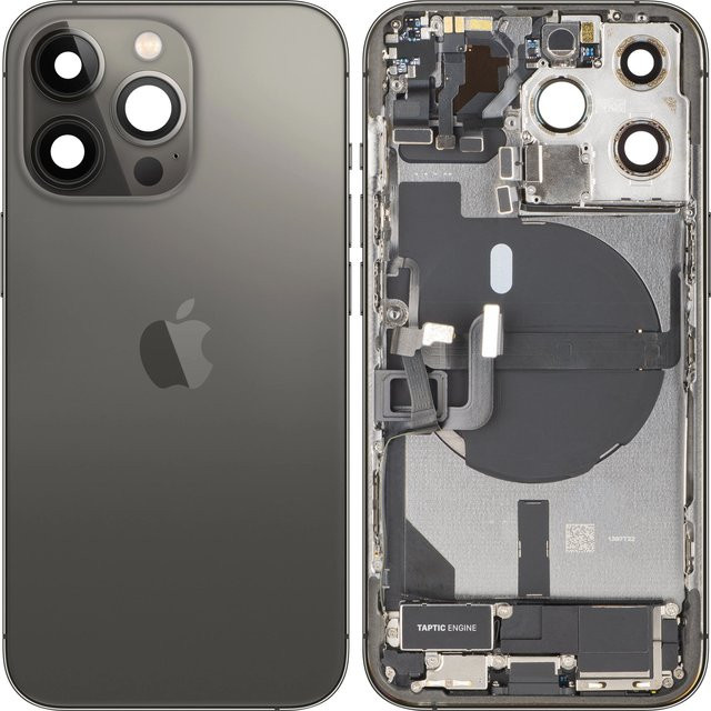 Apple iPhone 13 Pro Batteriedeckel mit Mittelgehäuse in Schwarz Graphit - Bild 1