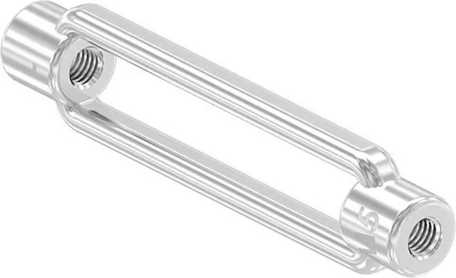 FeNau Spannschloss aus Edelstahl V4A in Silber mit M5 Gewinde DIN 1480 Rechts- und Linksgewinde B/T/H: 180 x 180 x 140 mm - Bild 1