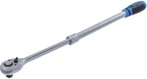 BGS Umschaltknarre ausziehbar extra lang mit 1/2 Zoll Abtrieb Außenvierkant 12,5 mm in Silber - Bild 1
