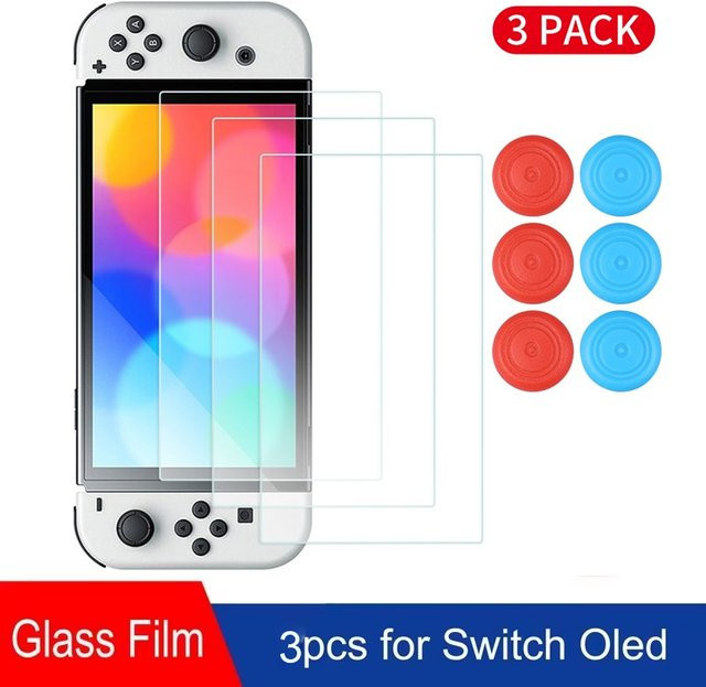 Displayschutzfolie aus gehärtetem Glas für Nintendo Switch OLED, transparentes Anti-Kratz-Zubehör - Bild 1