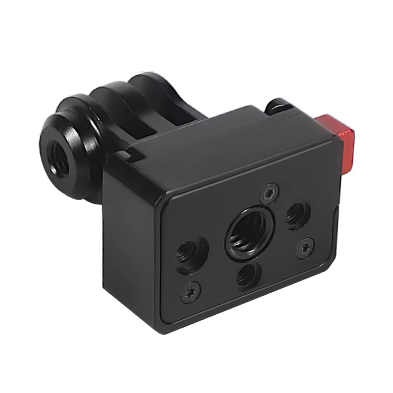 Schnellwechselplatte Basis mit 1/4 Zoll Schraubmontage in Schwarz für GoPro 13, DJI OSMO Action 6, DJI OSMO Action 5 Pro und Insta360 Ace als Kamerastativ-Adapter für Vlog-Aufnahmen - Bild 2