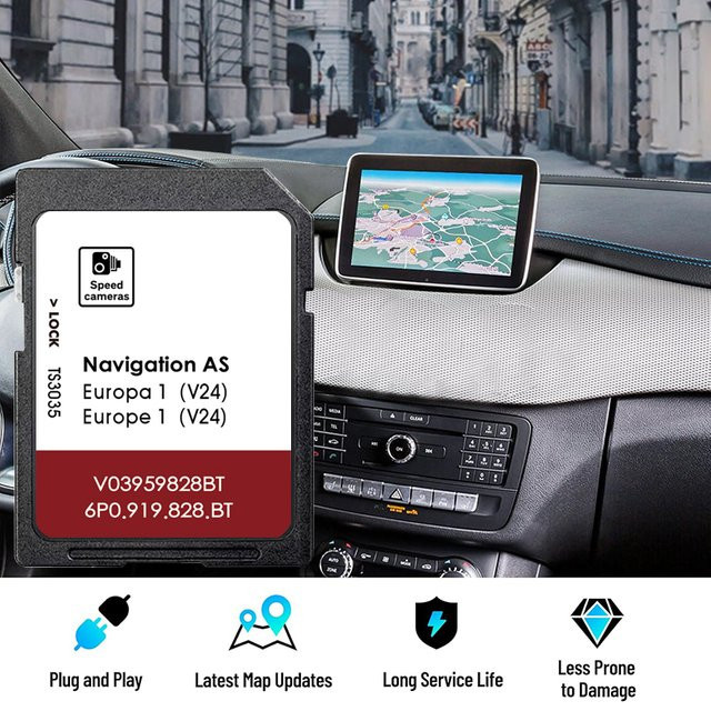 NAVINESA Navigationskarten Update UK Europa V24 für Seat Ateca Alhambra Arona Leon, GPS SD Karte 32GB - Bild 1