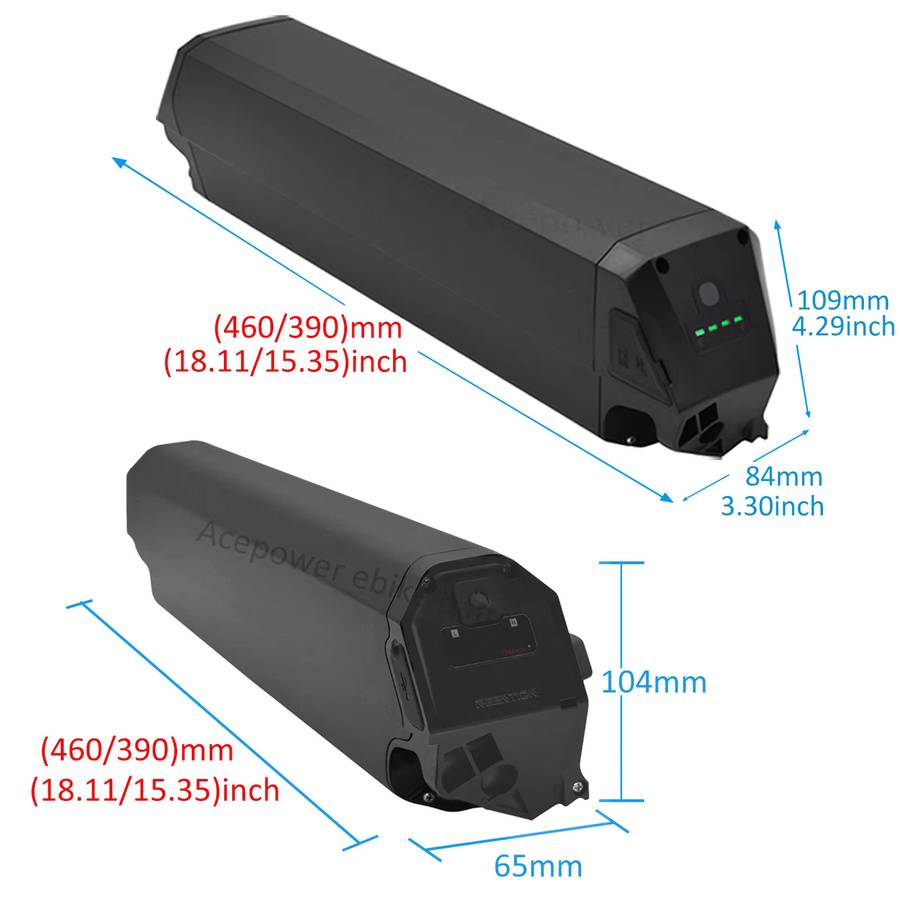 Reention Dorado Plus 2170 Lithium-Elektrofahrrad-Batterie 48V für Gotrax EBE5 und Shengmilo MX03, Schwarz, Länge: 46 cm, Breite: 39 cm - Bild 2