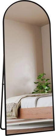 PXloue Standspiegel Arched Ganzkörperspiegel aus Aluminiumlegierung Schwarz, Breite: 80 cm, Höhe: 180 cm