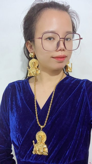 yulaili Schmuck-Set, Halskette & Ohrringe, Vergoldet, Damen - Bild 1