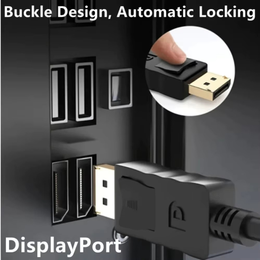 PzzPss DisplayPort auf VGA Adapter Konverter in Schwarz für Full HD 1080P zur Verbindung von Laptop oder Computer mit TV, Projektor oder Monitor - Bild 5