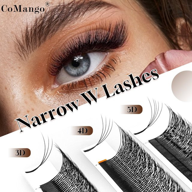 CoMango W-Stil Wimpernverlängerungen, 8–15 mm, natürlich, Unisex - Bild 1