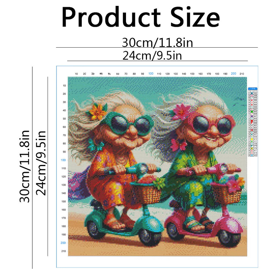 EverShine 5D Stickerei-Set Porträt einer Frau am Meer, Kreuzstich-Set in Multicolour, B/H: 30 x 30 cm - Bild 2