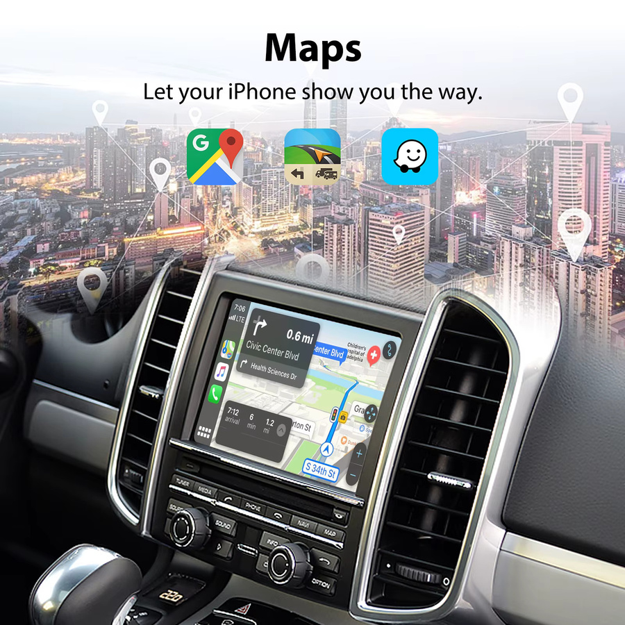 LEXXSON OEM Bildschirm-Upgrade Decoder-Box für Porsche PCM3.1 mit Wireless CarPlay, Android Auto und Mirror Link in Schwarz - Bild 5