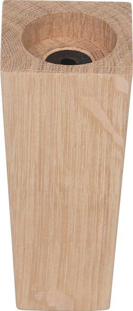 Möbelfuß Dieda Quadratisch aus Eiche in Braun, Höhe: 130 mm, Breite: 55 mm, Tiefe: 40 mm - Bild 1