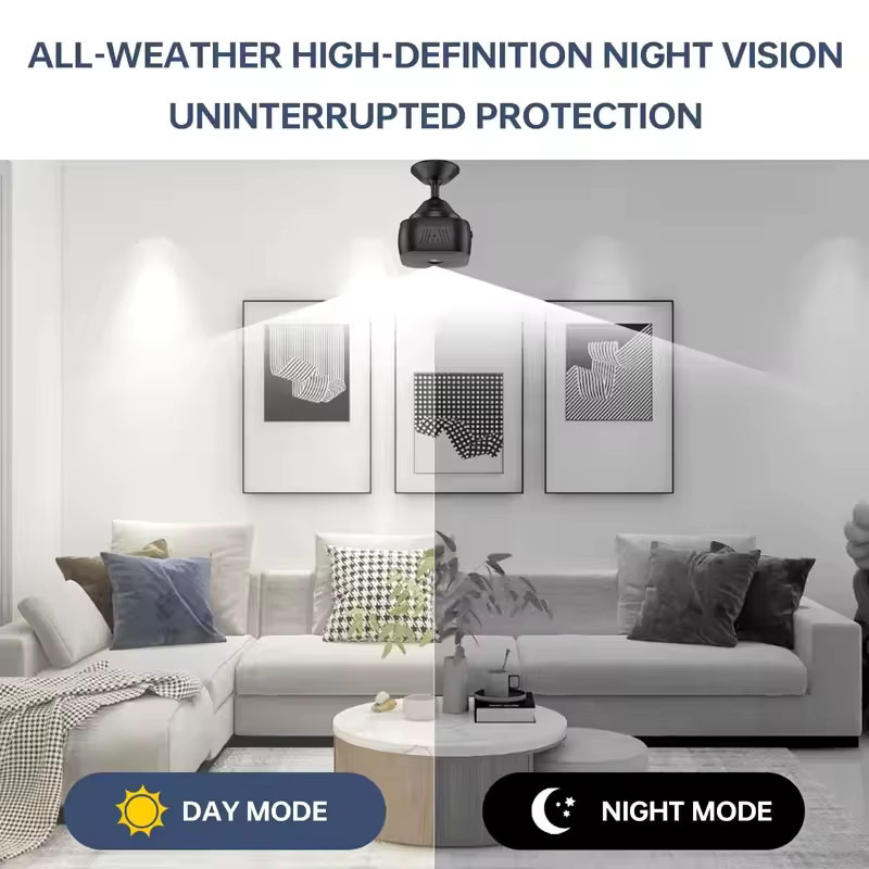 SSET Mini HD Kabellose WLAN Sicherheitskamera für Smart Home Fernüberwachung in Schwarz - Bild 5