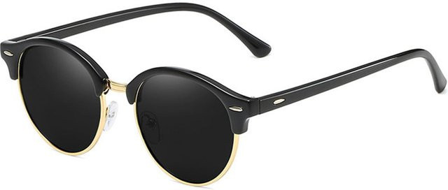 Techsuit 66612 Sonnenbrille, Herren, Vollrand, Panto, schwarz - Bild 1