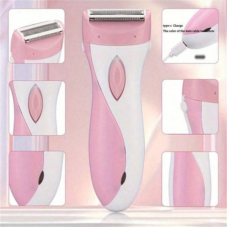 Binchi Health Electronics Elektrorasierer für Damen, Rosa, USB-Aufladung