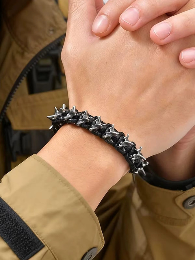prjewel Armband, Drachen-Dornenketten, Silber, Herren, Punk - Bild 3
