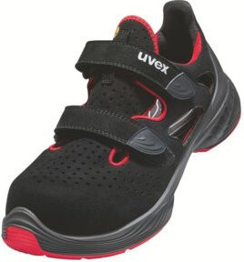 Uvex Sandalen 1 G2 S1 in Schwarz Rot Größe 43 Weite 10 - Bild 1