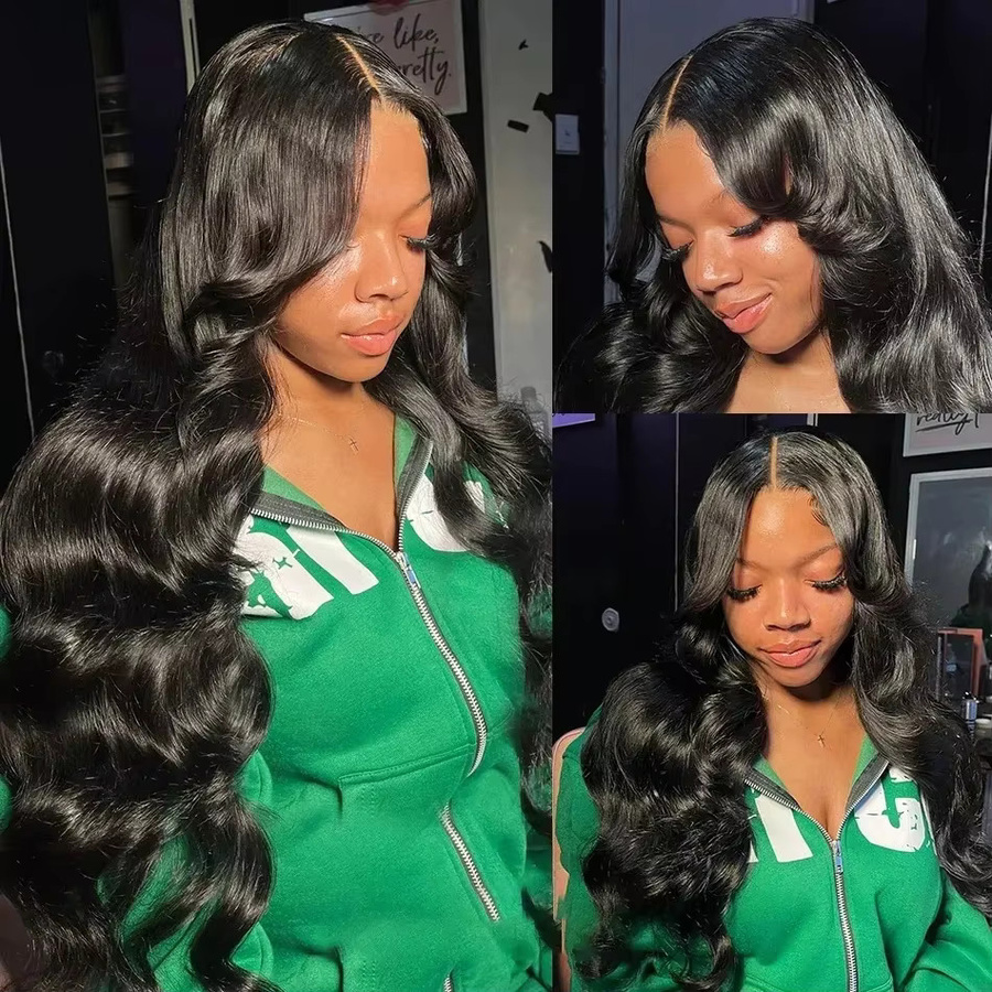 UEENLY Lace Frontal Perücke, Body Wave, Echthaar, Damen - Bild 2