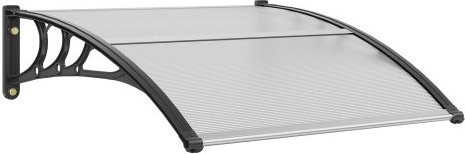 VEVOR Fenster und Tür Markise aus Polycarbonat mit UPF 50+ Schutz, Außenmarkise für den Eingangsbereich als Sonnenschutz gegen UV, Regen und Schnee, B/H: 101,6 x 101,6 cm - Bild 1