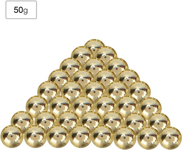 DIYelecs Perlen, 10 mm, Gold, beige - Bild 1