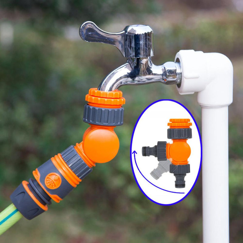 NATAWA Garten Schlauch Anschluss Adapter für 1/2 Zoll Wasserhahn, Kunststoff, Orange - Bild 2