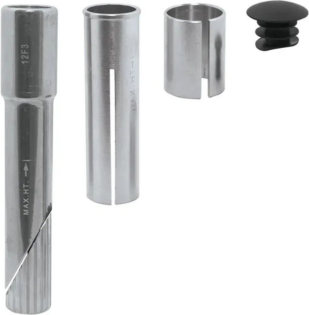 Force Adapter von 1 Zoll Gewinde Gabel auf 1 1/8 Zoll Ahead Lenker Vorbau, Farbe: Silber - Bild 1
