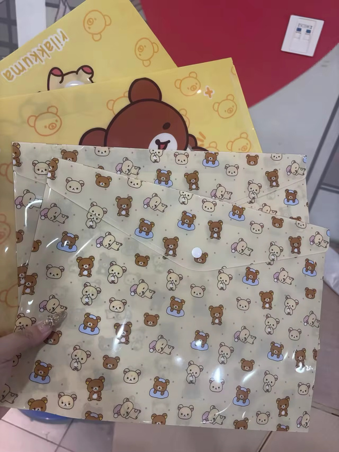 Bandai A4-Ordner Rilakkuma mit Cartoon-Motiv in Gelb aus Kunststoff - Bild 2