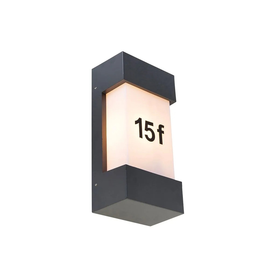 QAZQA Tide Moderne Außenwandleuchte aus Aluminium in Dunkelgrau, IP44, dimmbar, E27 - Bild 2