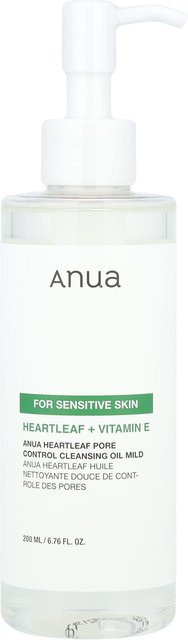 Anua Herzblatt Porenkontrolle Reinigungsöl, 200 ml, mit Vitamin E - Bild 1
