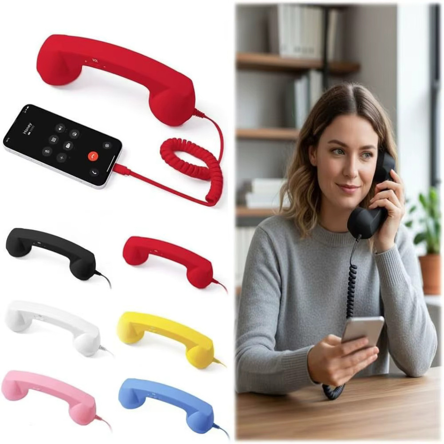 DITIPOO Mikrofon-Telefonhörer mit USB-C-Anschluss in Rot - Bild 2