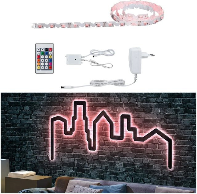 Paulmann FlexLED 3D LED-Streifen-Basisset RGB mit Netzteil, 1,5 m, Multicolor/Weiß - Bild 1